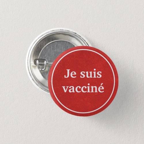 Je suis vaccin Red French Language Button