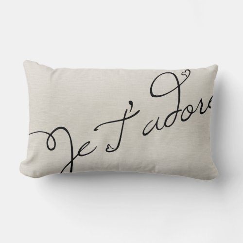 Je T adore Lumbar Pillow