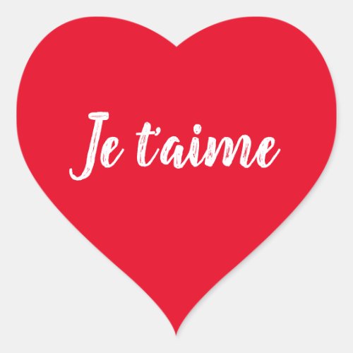 ️ Je taime I Love You Cute French Heart Sticker