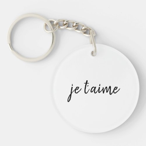  Je taime I love you French Chic Custom Acrylic Keychain