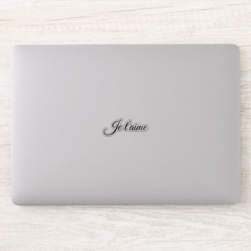 Je taime I Love You Script French Contour  Sticker