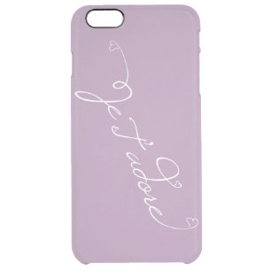 Je T'adore French Script meaning I Adore You Clear iPhone 6 Plus Case