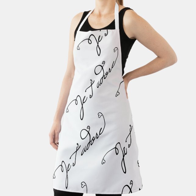 Je T'adore I Adore You in French Apron (Insitu)