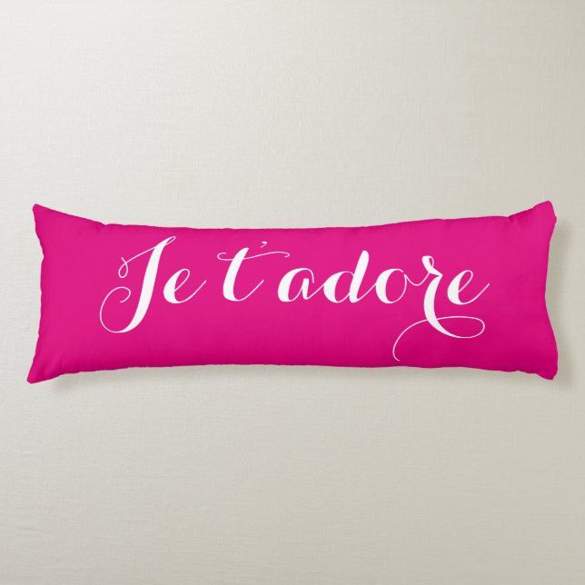 Je t'adore Je t'aime Body Pillow (Front)