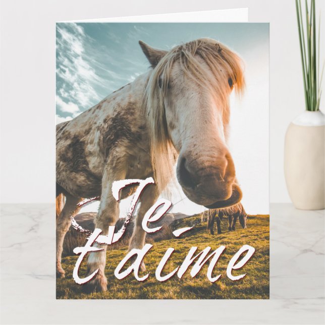 Je t'aime avec regardé cheva card (Front)