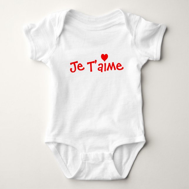 Je T'aime baby shirt (Front)