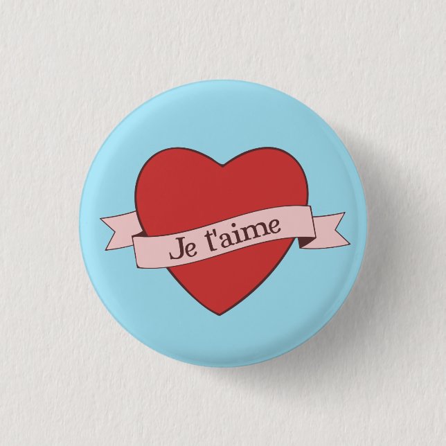 Je t'aime button (Front)