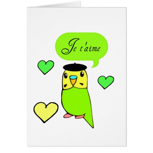 Je t'aime cards (Front)