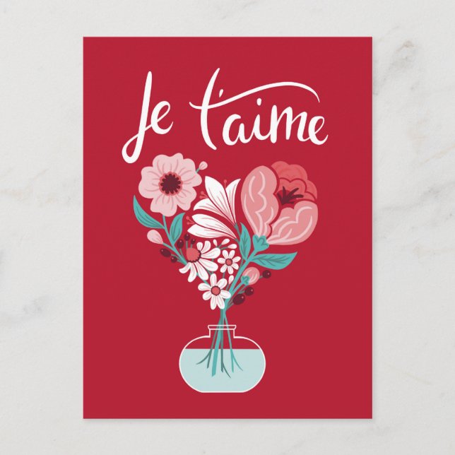 Je t'aime - French I love you card (Front)
