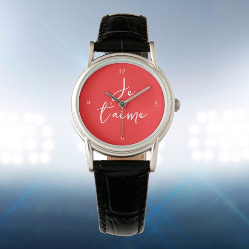 Je Taime French Love You Romantic Valentines Day Watch