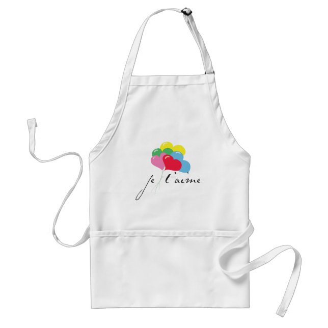 Je' taime (I love you) Adult Apron (Front)