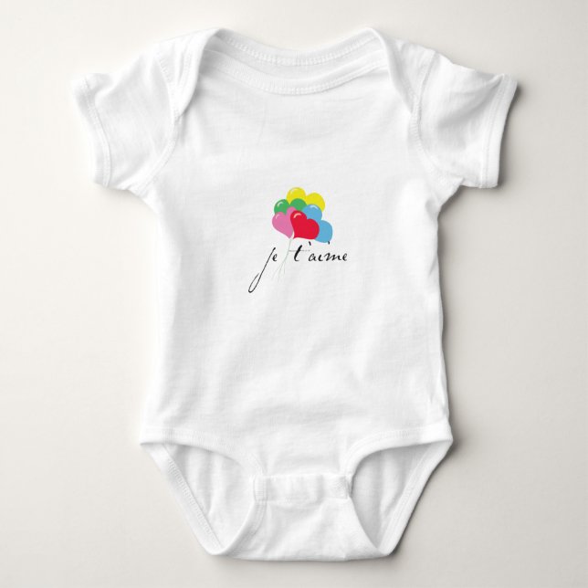 Je' taime (I love you) Baby Bodysuit (Front)