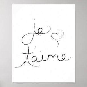 French Love Quotes Art Wall Decor Zazzle