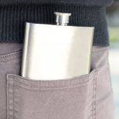 je t'aime - I love you in French - black Hip Flask (In Situ)