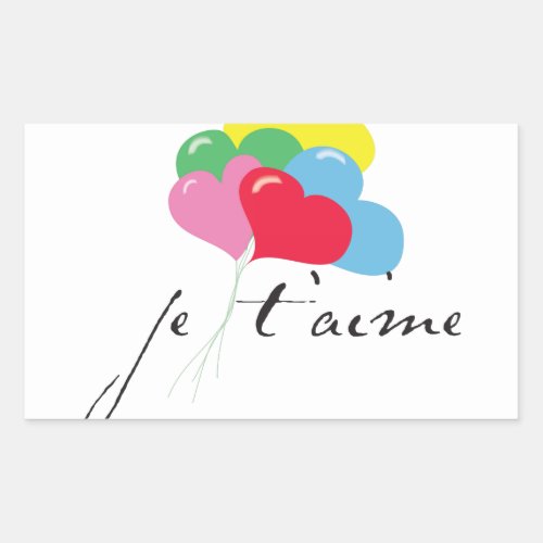 Je taime I love you Rectangular Sticker