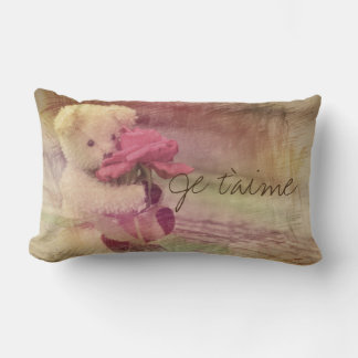 Je T'Aime Teddy Bear Dreaming Lumbar Pillow