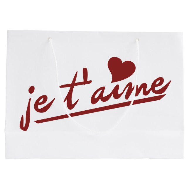 je te aime large gift bag (Back)