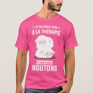 Je Vais Mes Moutons Sheep T-Shirt