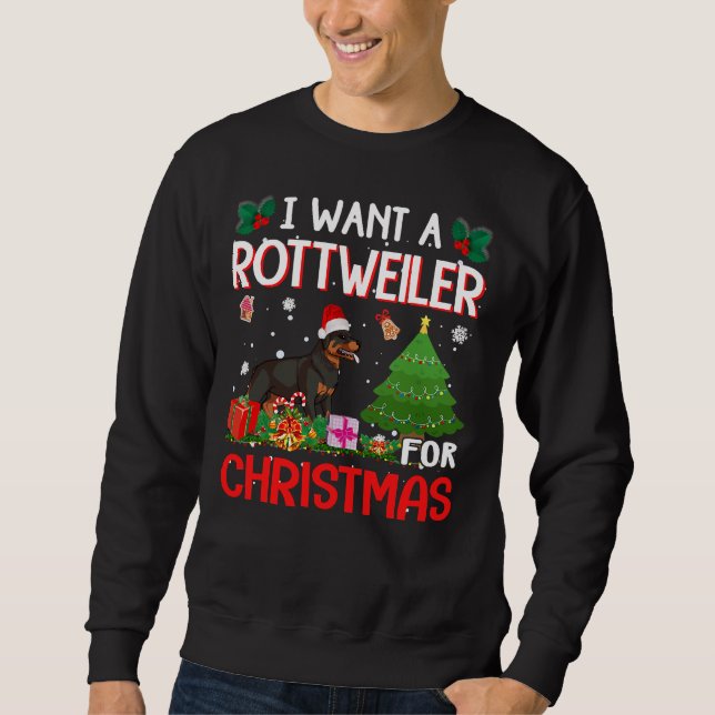 Je Veux Un Rottweiler Pour Noël Noël  Essentiel Sweatshirt (Front)