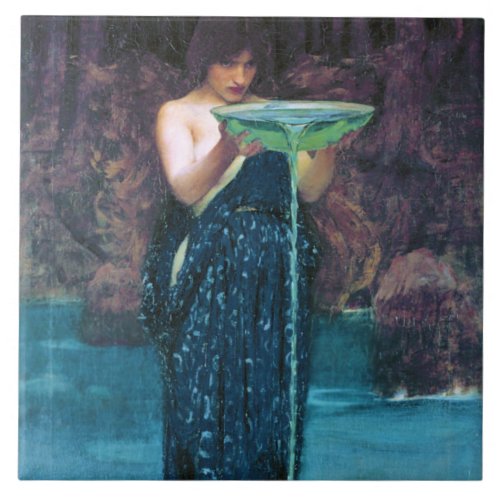 Jealous Circe John William Waterhouse Ceramic Tile