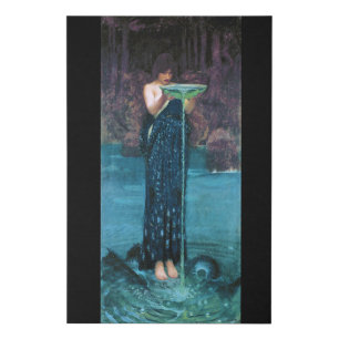 Jealous Circe, John William Waterhouse Faux Canvas Print