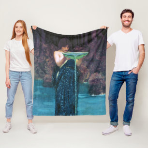 Jealous Circe, John William Waterhouse Fleece Blanket