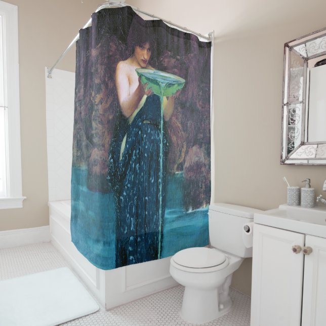 Jealous Circe, John William Waterhouse Shower Curtain (In Situ)