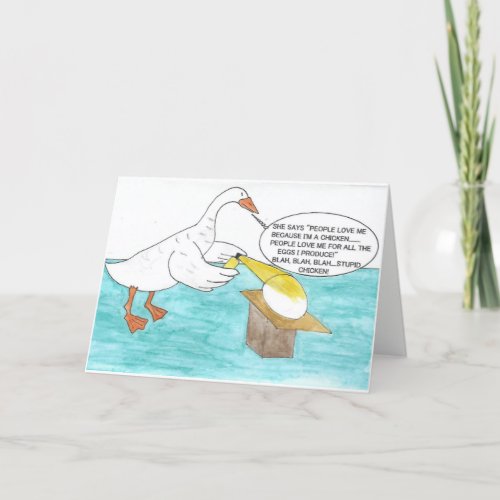 JEALOUS GOOSE BIRTHDAY CARD