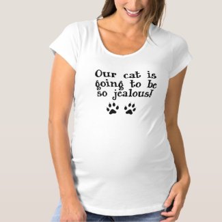 Jealous Pet Maternity Shirt with Cat Paws