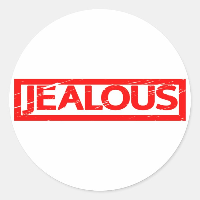 Jealous Stamp Classic Round Sticker (Front)