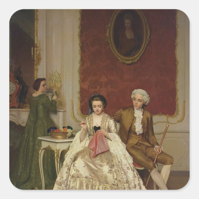 Jealousy, 1861 square sticker (Front)