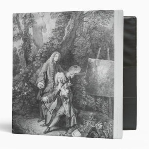 Jean Antoine Watteau and friend Monsieur 3 Ring Binder