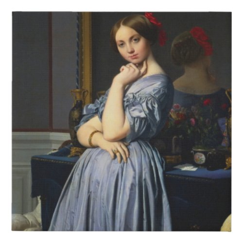 Jean Auguste Dominique Ingres _ Comtesse Faux Canvas Print