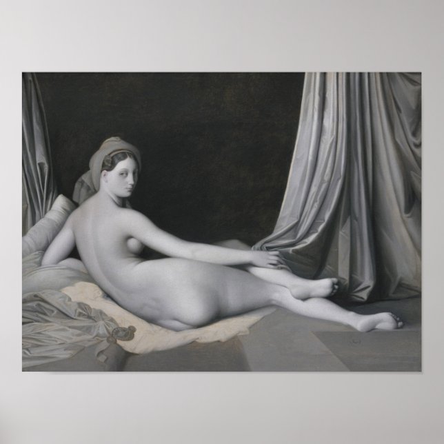 Jean Auguste Dominique Ingres | Odalisque in Grisa Poster (Front)