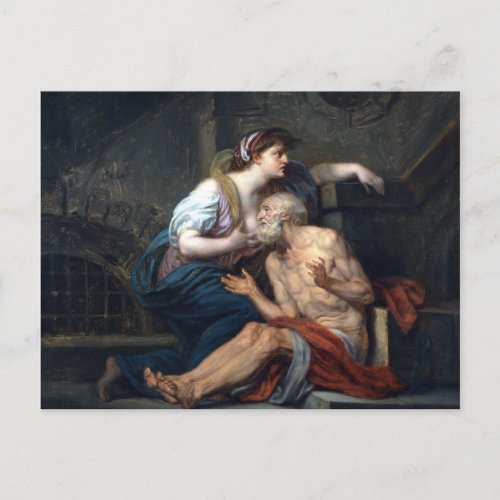 Jean_Baptiste Greuze Cimon and Pero_Roman Charity Postcard