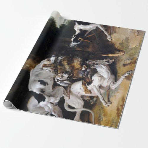 Jean_Baptiste Oudry The Hallali of the Wolf Wrapping Paper