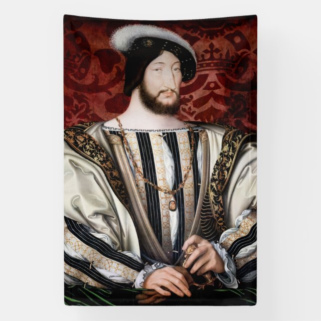 Jean Clouet - Francois I, King of France Banner (Vertical)