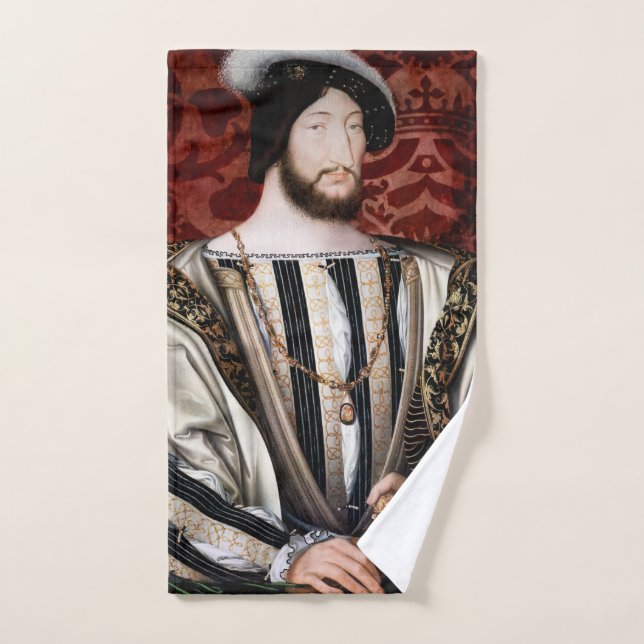 Jean Clouet - Francois I, King of France Bath Towel Set (Hand Towel)
