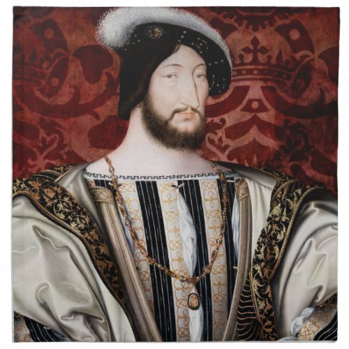 Jean Clouet _ Francois I King of France Cloth Napkin