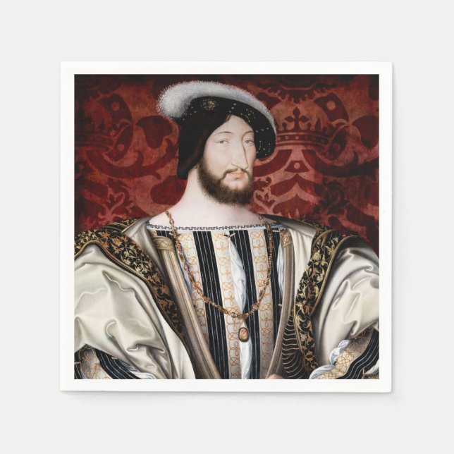 Jean Clouet - Francois I, King of France Napkins (Front)