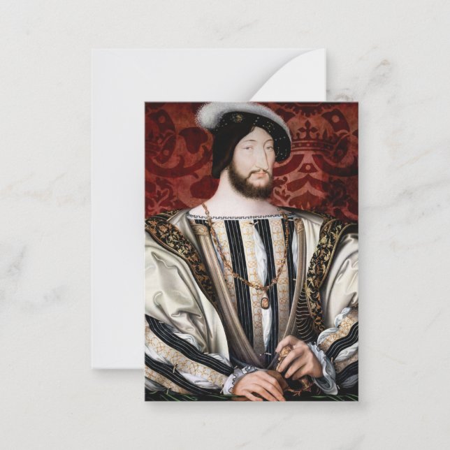 Jean Clouet - Francois I, King of France Note Card (Front)