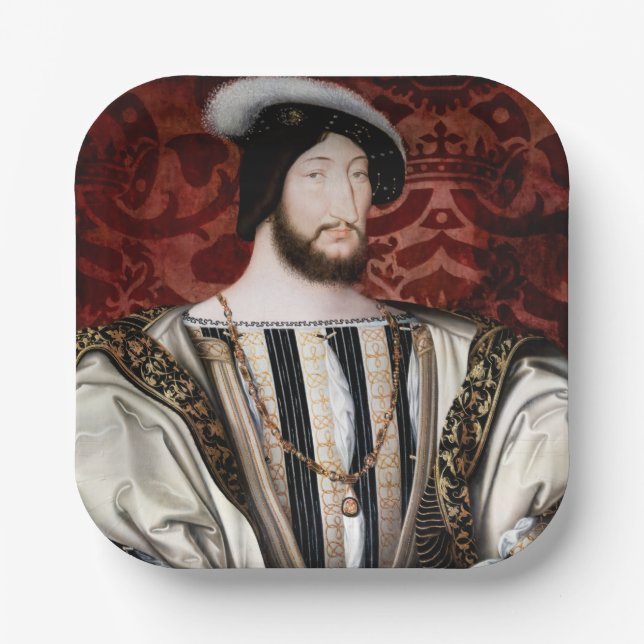 Jean Clouet - Francois I, King of France Paper Plates (Front)
