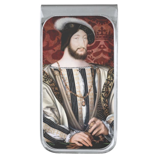 Jean Clouet - Francois I, King of France Silver Finish Money Clip (Front Vertical)