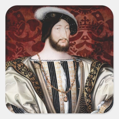 Jean Clouet _ Francois I King of France Square Sticker
