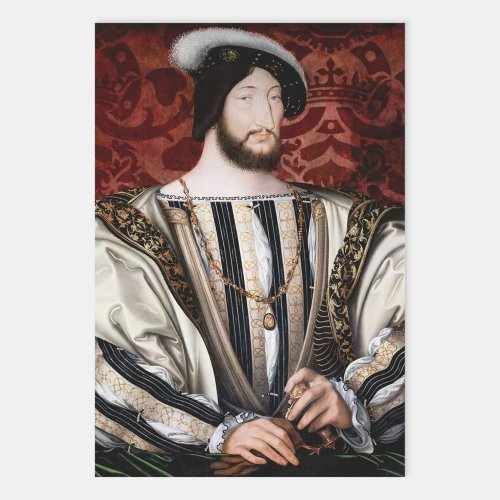 Jean Clouet _ Francois I King of France Wrapping Paper Sheets