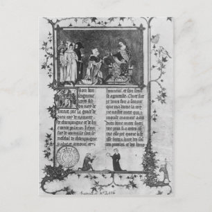 Jean de Joinville offering his book on St. Louis Postcard