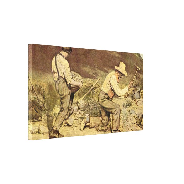 Jean Desire Gustave Courbet   The Stone Breakers Gallery Wrapped Canvas