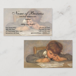 Jean Drawing by Pierre Auguste Renoir Business Card