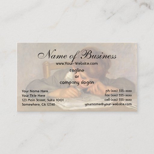 Customizable Jean Drawing by Pierre Auguste Renoir Business Card Templates