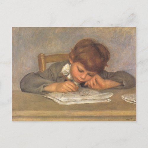 Jean Drawing by Pierre Renoir Vintage Fine Art Postcard